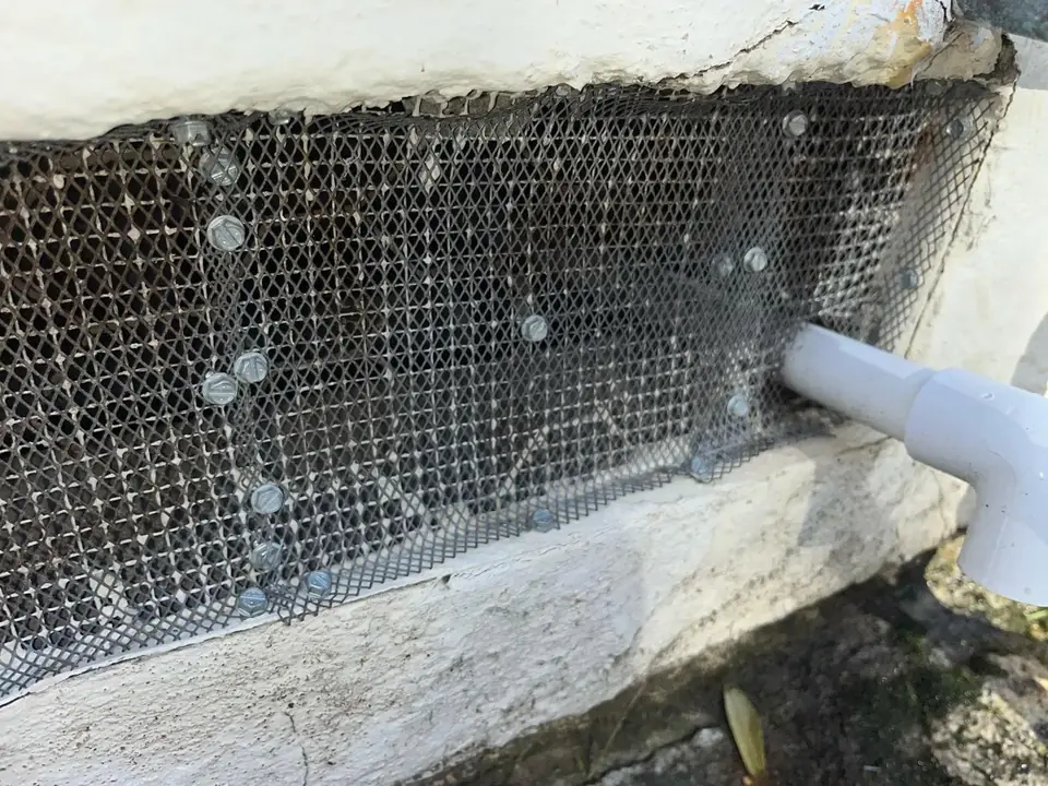 Foundation vent sealed with steel mesh screen